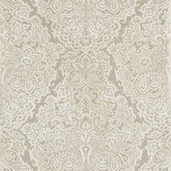 Aurelia Wide Width Wallpaper - White Gold by neutral contemporary wallpaper from harlequin