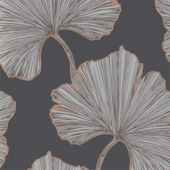 Azurea Wallpaper - Ebony / Rose Gold swatch