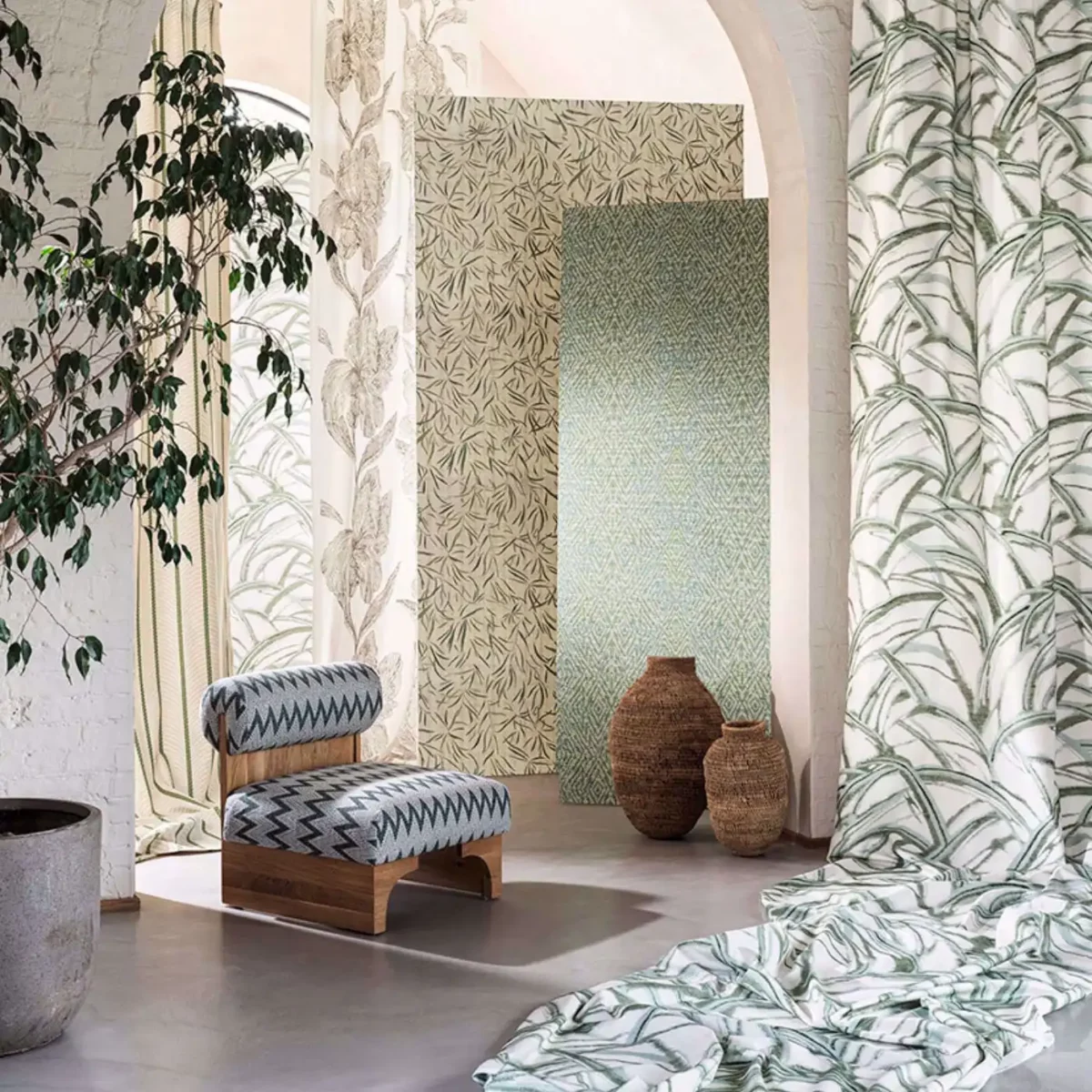 Hansha Wallpaper - Paprika / Teal by Hansha Wallpaper - Paprika / Teal from