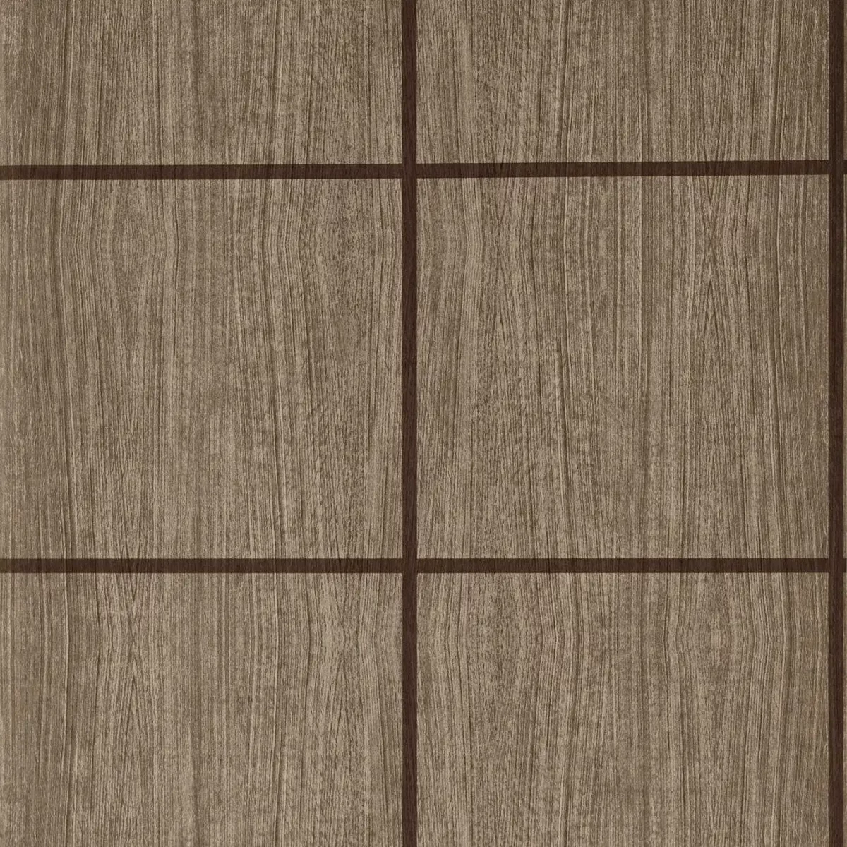 Wood Blocks Wallpaper - Walnut / Gloss by brown checked wallpaper from harlequin