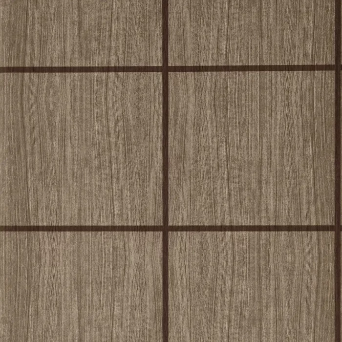 Wood Blocks Wallpaper - Walnut / Gloss swatch