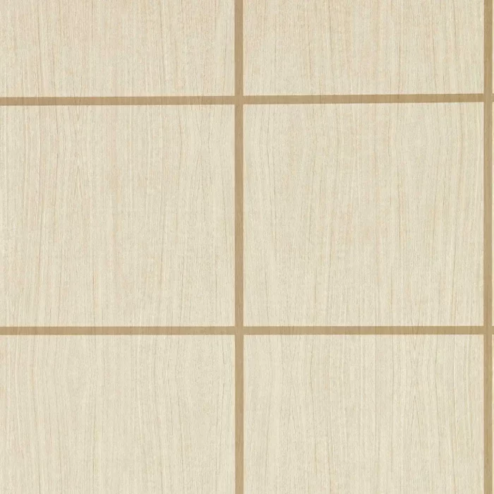 Wood Blocks Wallpaper - Ash / Taupe Gloss swatch