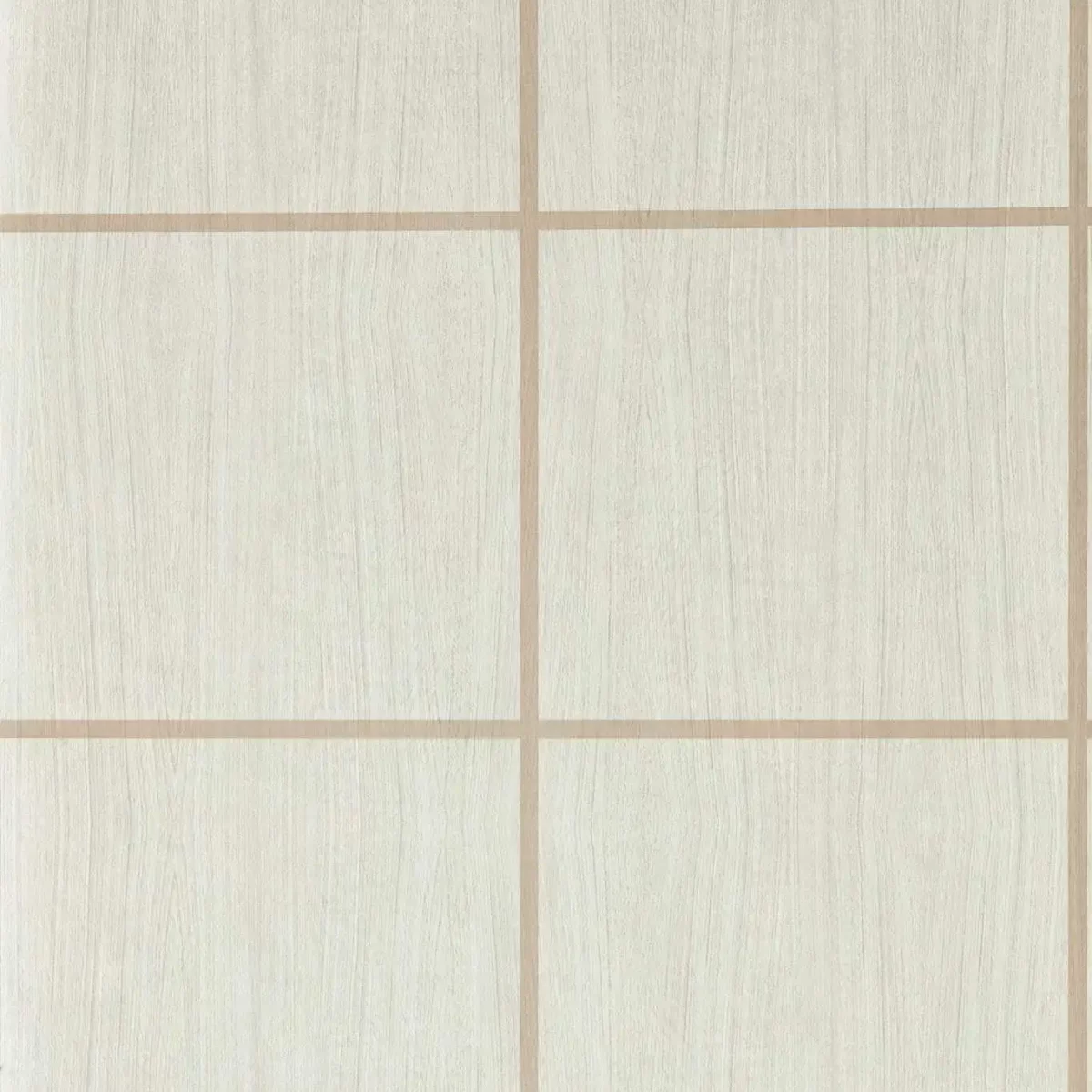 Wood Blocks Wallpaper - Silver Birch / Blush Gloss by neutral checked wallpaper from harlequin
