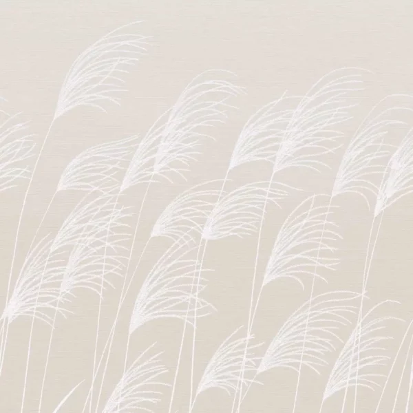 Miscanthus Wallpaper - Parchment / Frost by neutral botanical wallpaper from harlequin