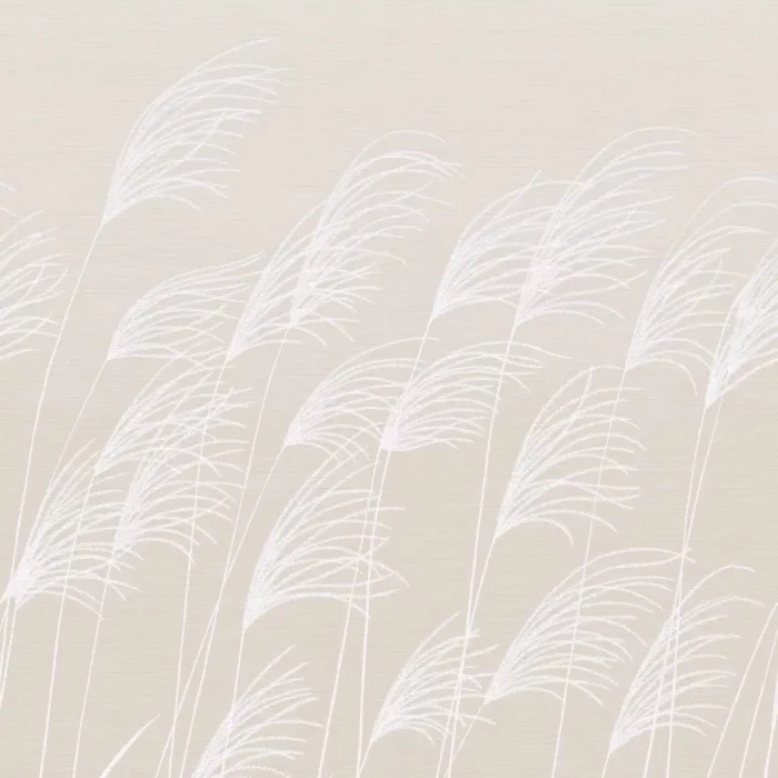 Miscanthus Wallpaper - Parchment / Frost swatch