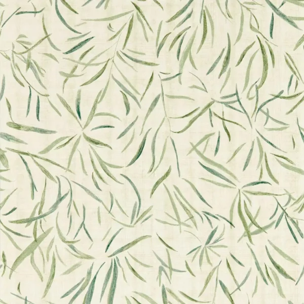 Moji Wallpaper - Evergreen / Straw by green botanical wallpaper from harlequin