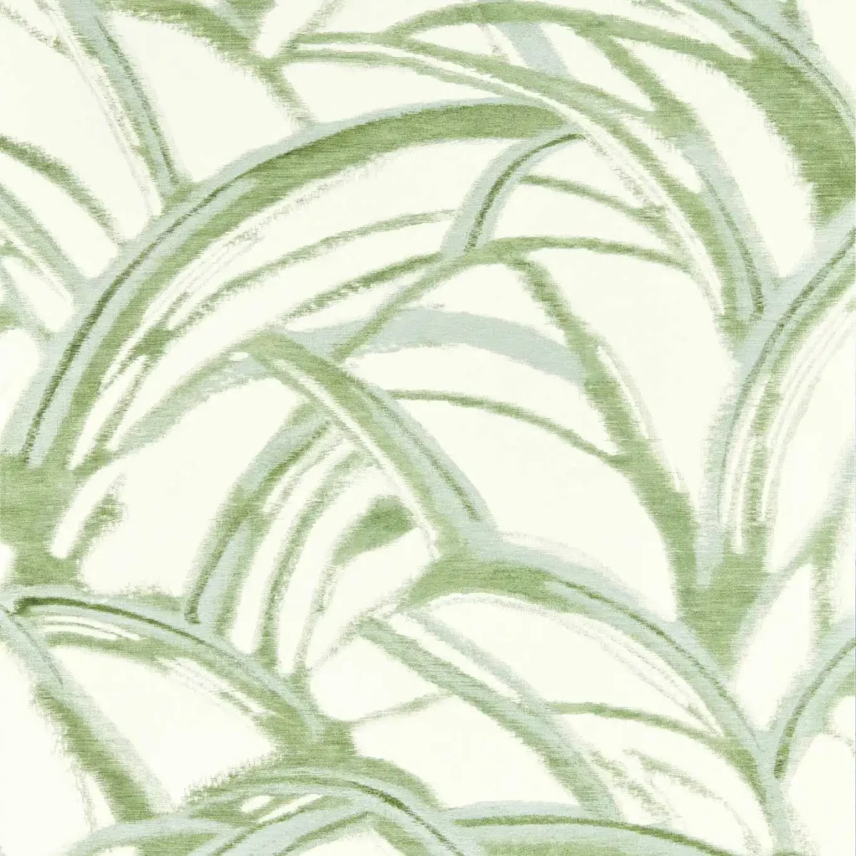 Kimono Wallpaper - Seaglass / Evergreen by green contemporary wallpaper from harlequin