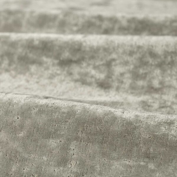 Curzon Fabric - Platinum Grey by black-grey plain velvet-chenille fabric from Zoffany