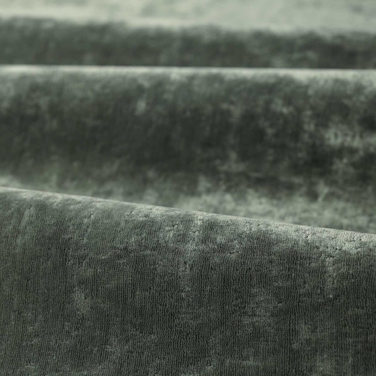 Curzon Fabric - Green Slate by green plain velvet-chenille fabric from Zoffany