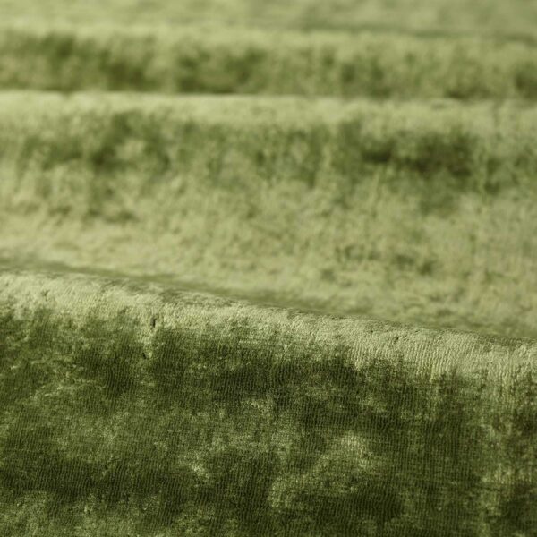 Curzon Fabric - Deep Fern by green plain velvet-chenille fabric from Zoffany