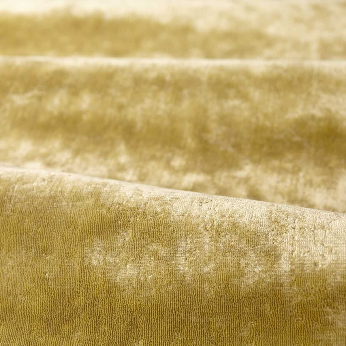 Curzon Fabric - Green Tea by yellow plain velvet-chenille fabric from Zoffany