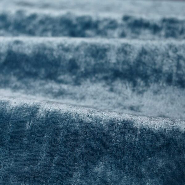 Curzon Fabric - Blue Stone by blue plain velvet-chenille fabric from Zoffany
