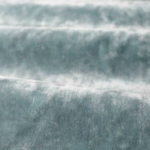 blue plain velvet-chenille fabric from Zoffany