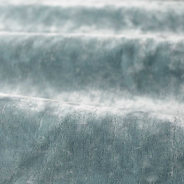 blue plain velvet-chenille fabric from Zoffany