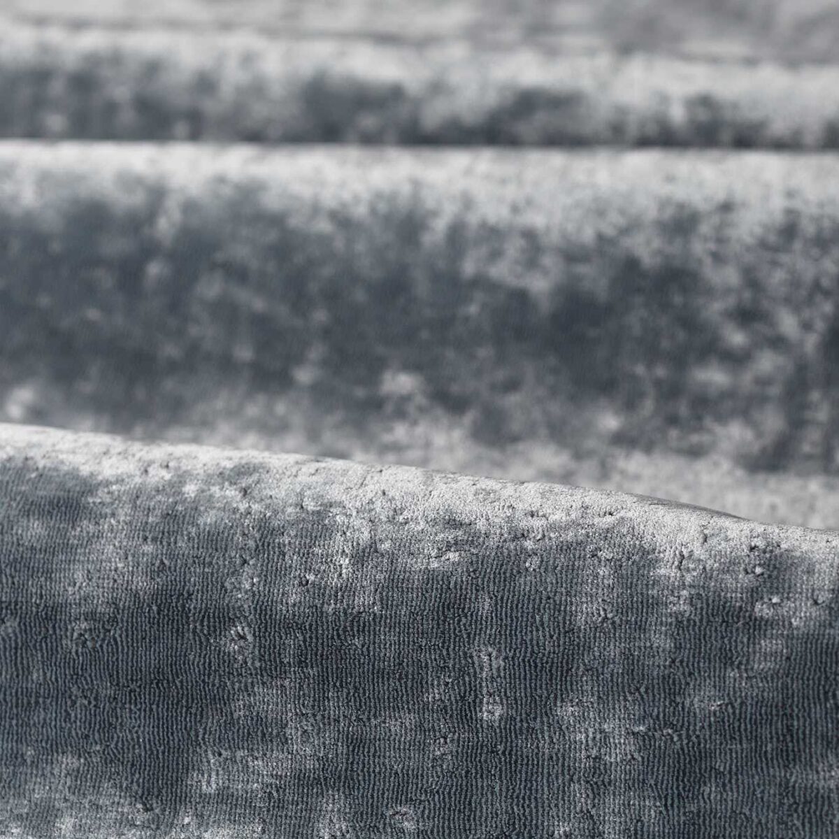 Curzon Fabric - Blue by blue plain velvet-chenille fabric from Zoffany