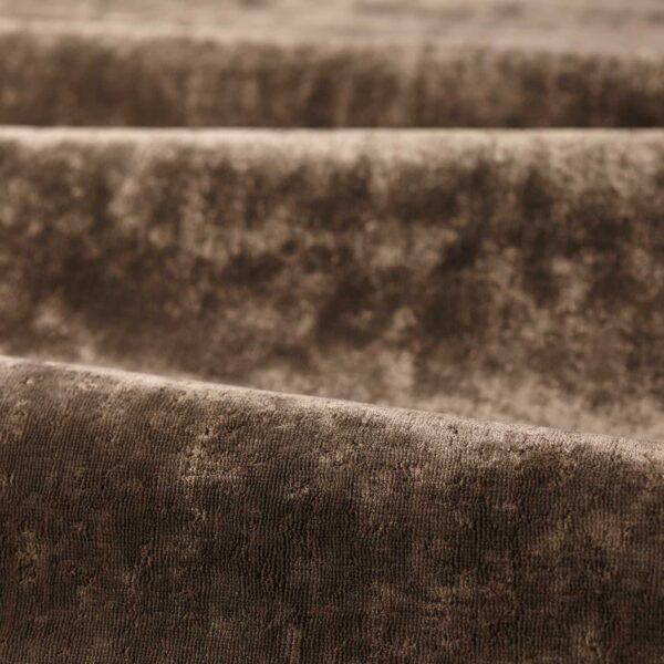 Curzon Fabric - Mole by brown plain velvet-chenille fabric from Zoffany