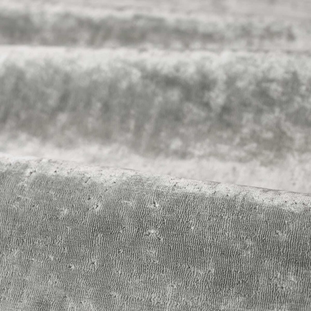 Curzon Fabric - Silver by black-grey plain velvet-chenille fabric from Zoffany