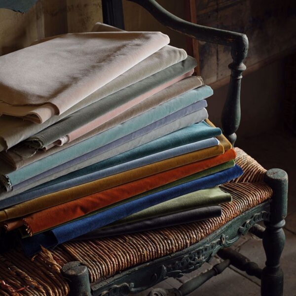 Cotton Velvet Performance Fabric - Umber from