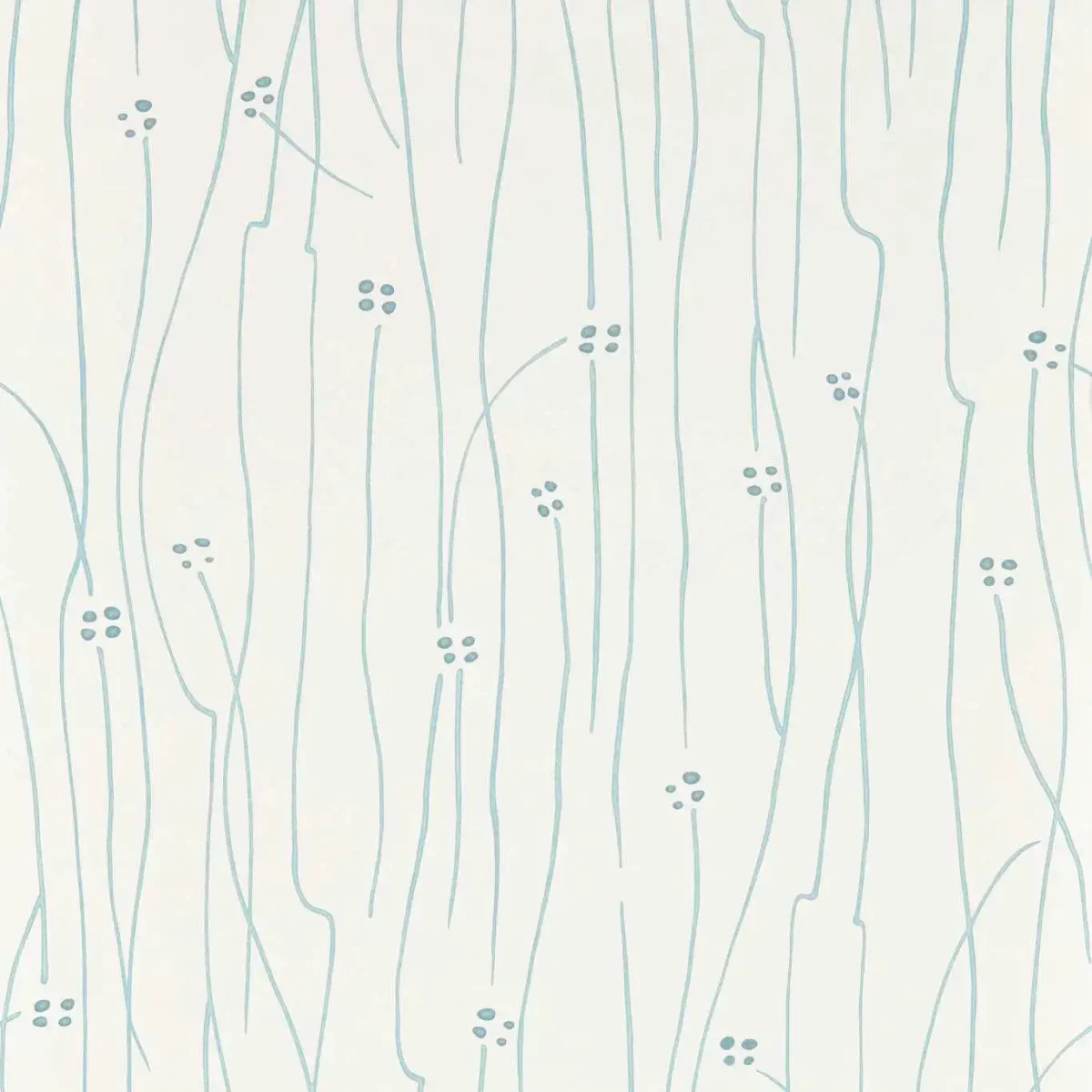 Eizou Wallpaper - Sky / Indigo / Chalk by blue botanical wallpaper from harlequin