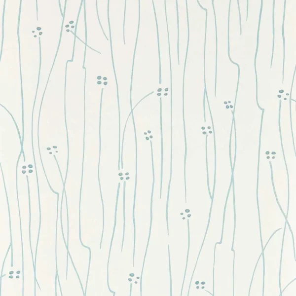 Eizou Wallpaper - Sky / Indigo / Chalk by blue botanical wallpaper from harlequin