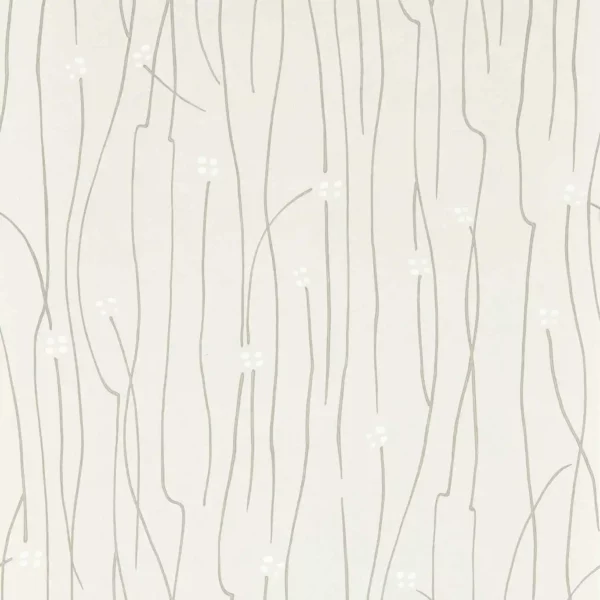 Eizou Wallpaper - Silver / Frost / Chalk by neutral botanical wallpaper from harlequin