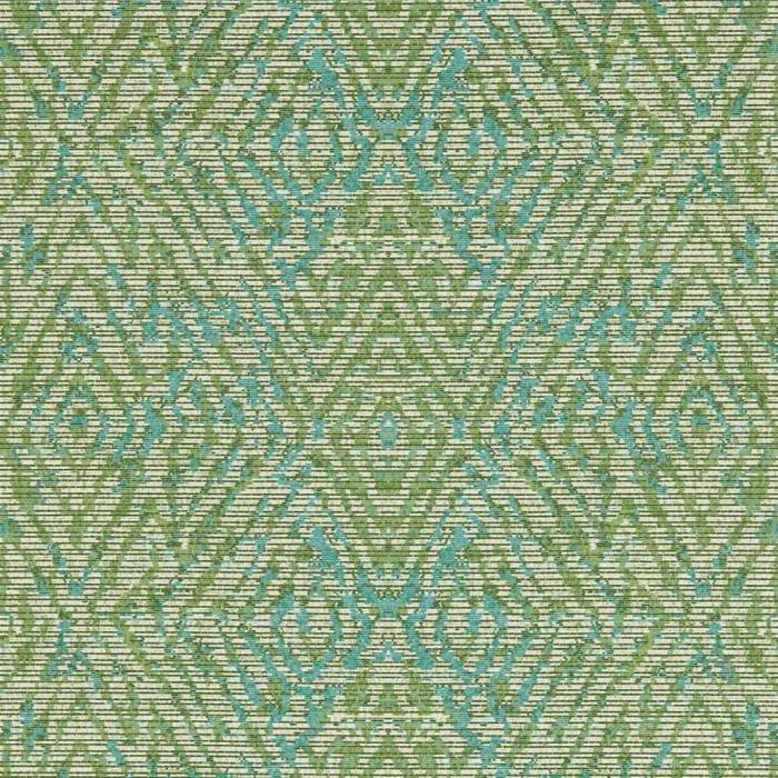 Hansha Wallpaper - Kelly / Lagoon swatch