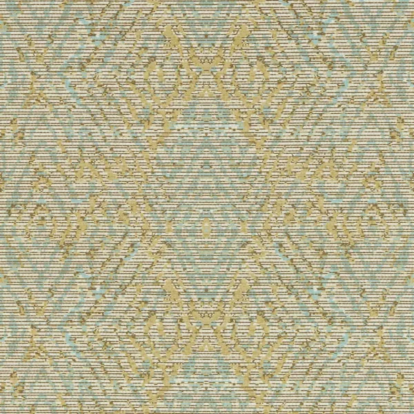 Hansha Wallpaper - Buttermilk / Sky by brown geometric wallpaper from harlequin