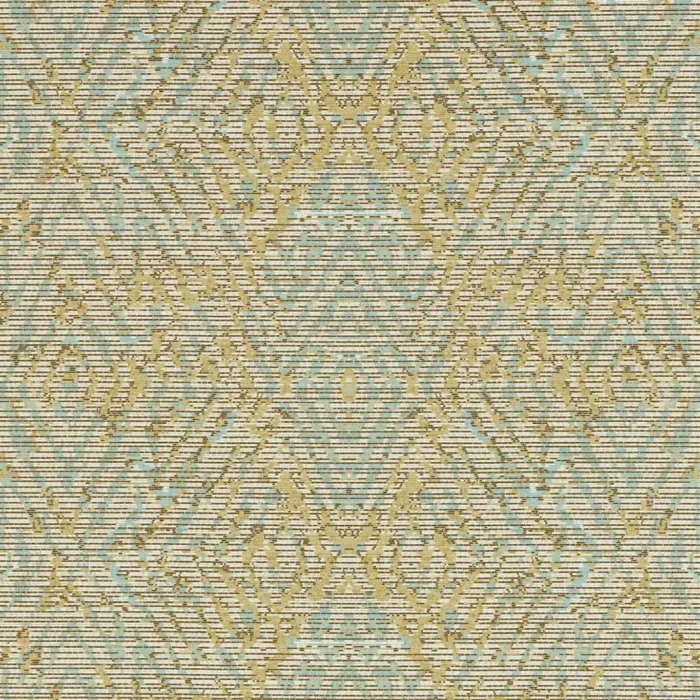 Hansha Wallpaper - Buttermilk / Sky swatch
