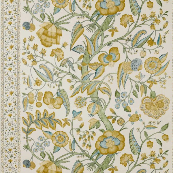 Artisan Palampore Wallpaper - Primrose by green botanical wallpaper from zoffany