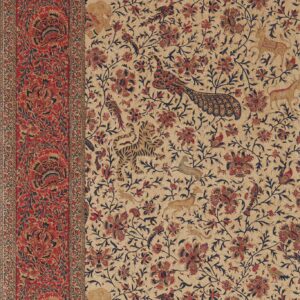 red animal wallpaper from zoffany