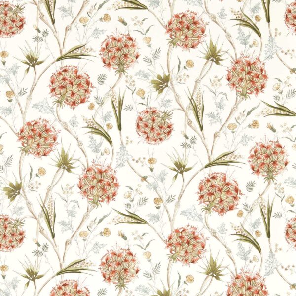 Wallichi Wallpaper - Russet / Olive by red botanical wallpaper from zoffany