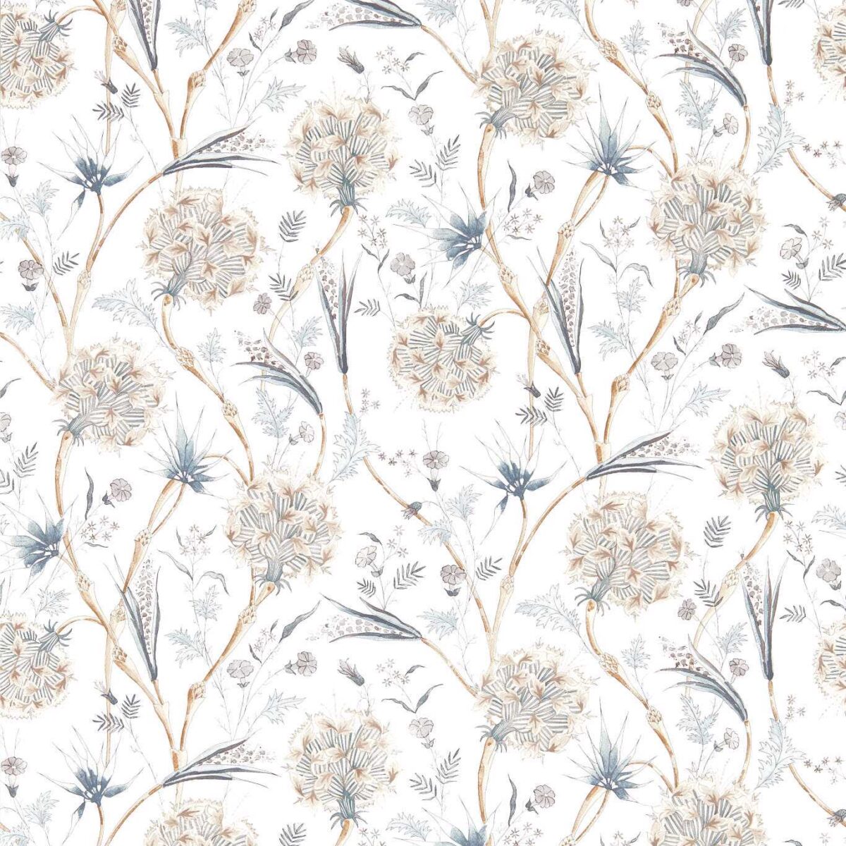 Wallichi Wallpaper - Quartz Grey by blue botanical wallpaper from zoffany