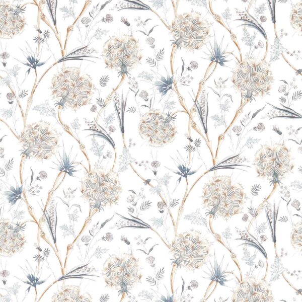 Wallichi Wallpaper - Quartz Grey by blue botanical wallpaper from zoffany
