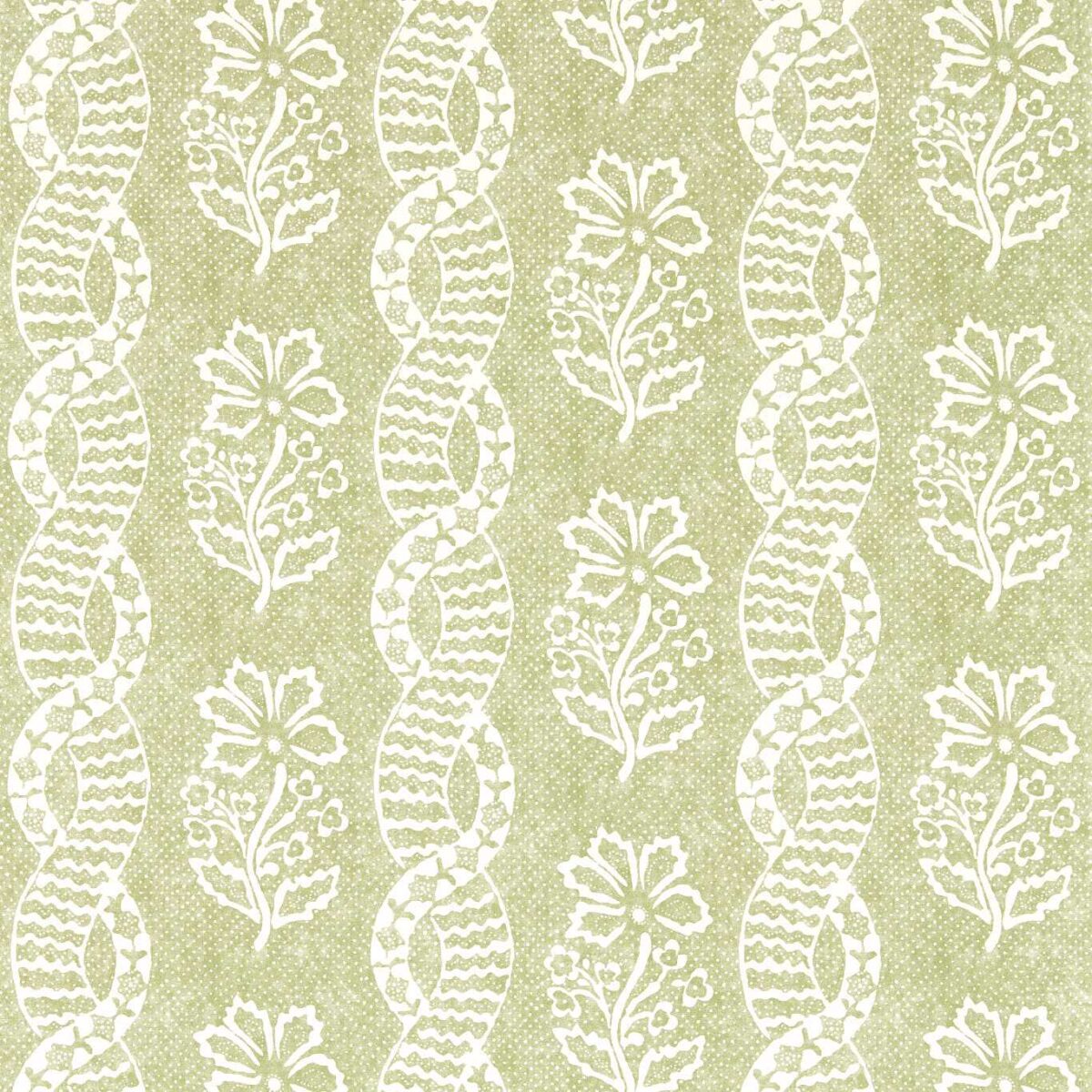 Dabu Stripe Wallpaper - Pale Olive by green botanical wallpaper from zoffany