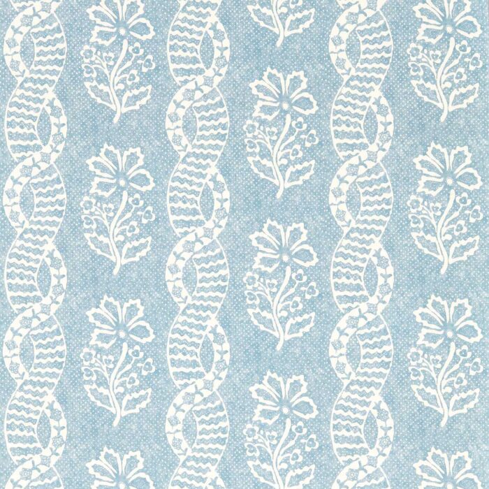 Dabu Stripe Wallpaper - Wedgwood Blue swatch