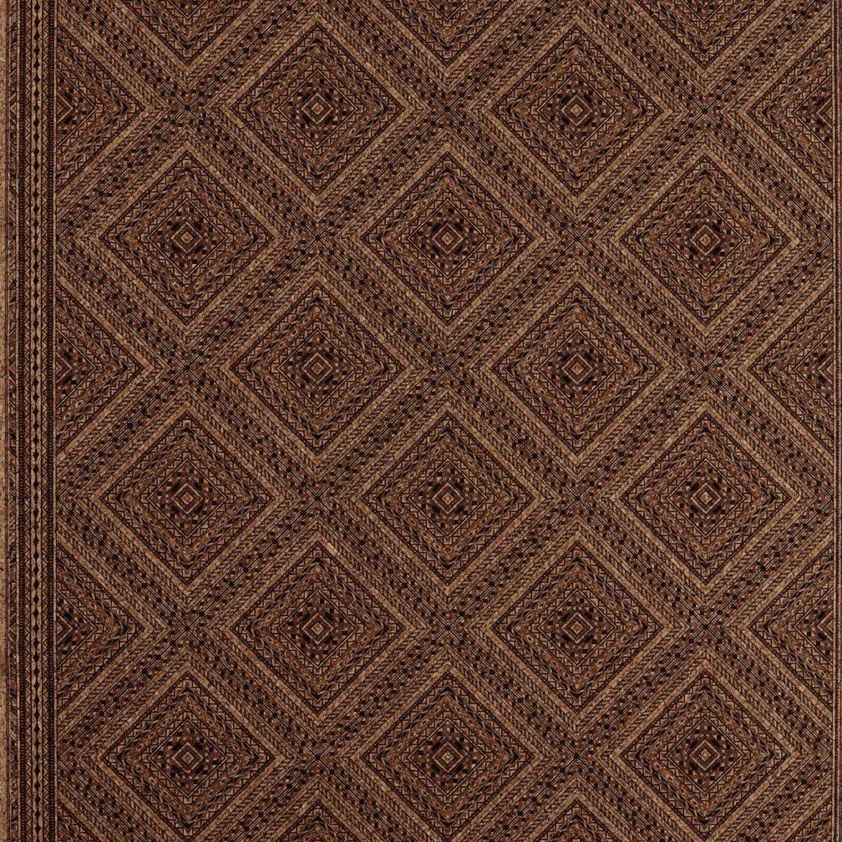 Marquetry Trellis Wallpaper - Cork by brown geometric wallpaper from zoffany