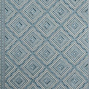 blue geometric wallpaper from zoffany