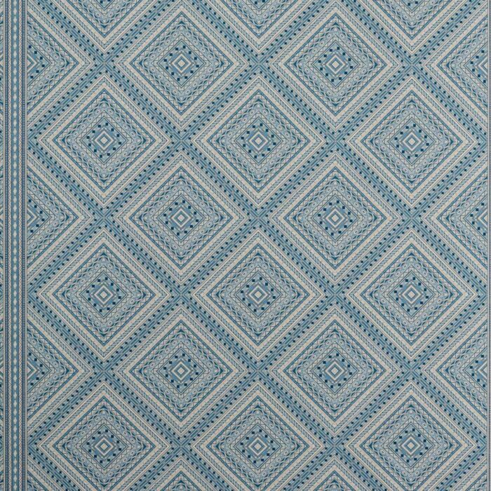 Marquetry Trellis Wallpaper - Azure swatch