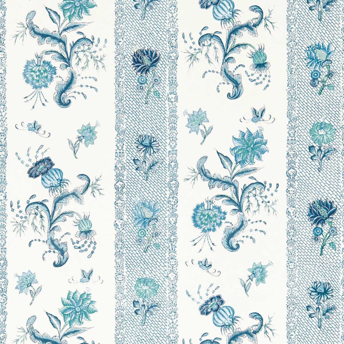 Papaver Stripe Wallpaper - Mazarine Blue by blue striped wallpaper from zoffany