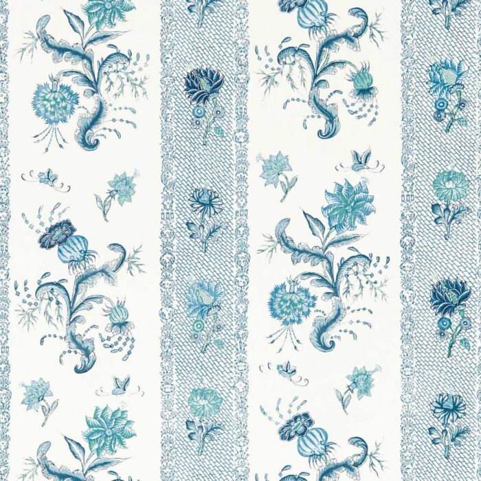 Papaver Stripe Wallpaper - Mazarine Blue swatch