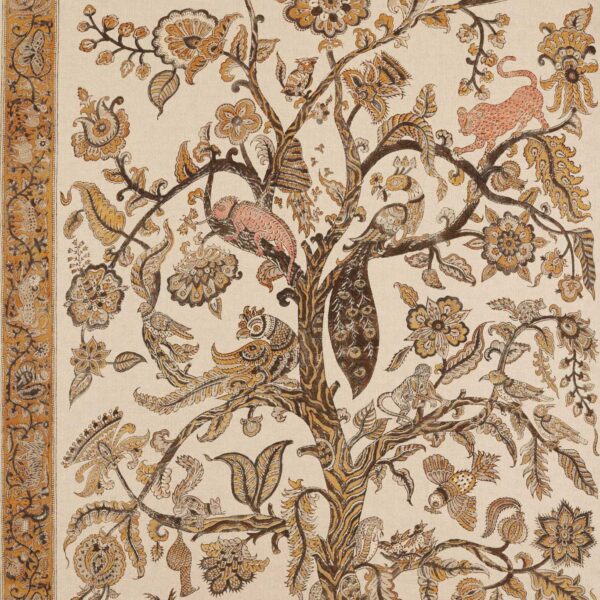 Tree of Life Wallpaper - Spice by brown animal wallpaper from zoffany