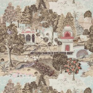 brown botanical wallpaper from zoffany