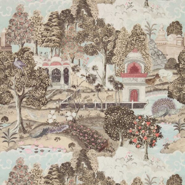 brown botanical wallpaper from zoffany