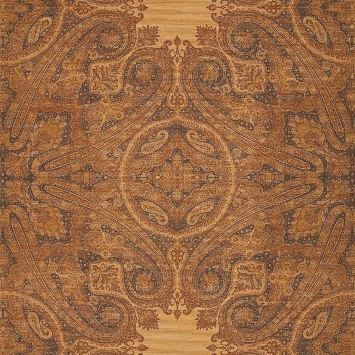 Elswick Paisley Wallpaper - Sunstone by brown traditional wallpaper from zoffany