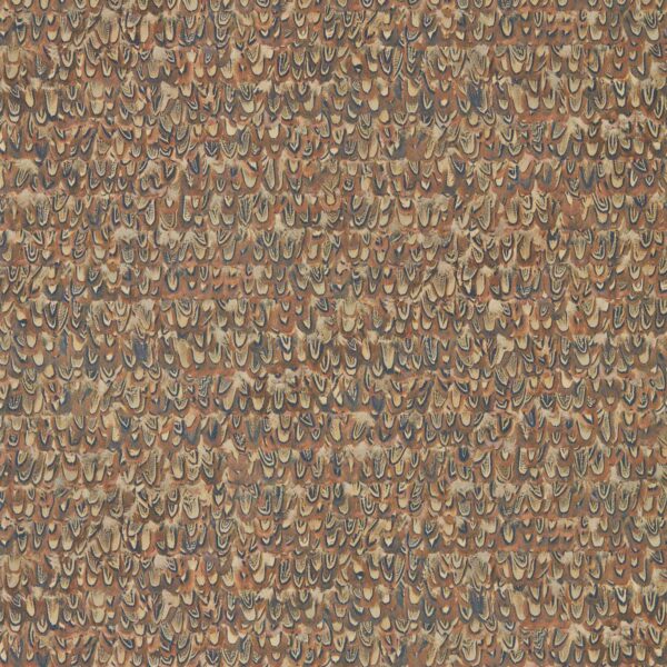 Icarus Wallpaper - Copper / Phesant by brown animal wallpaper from zoffany