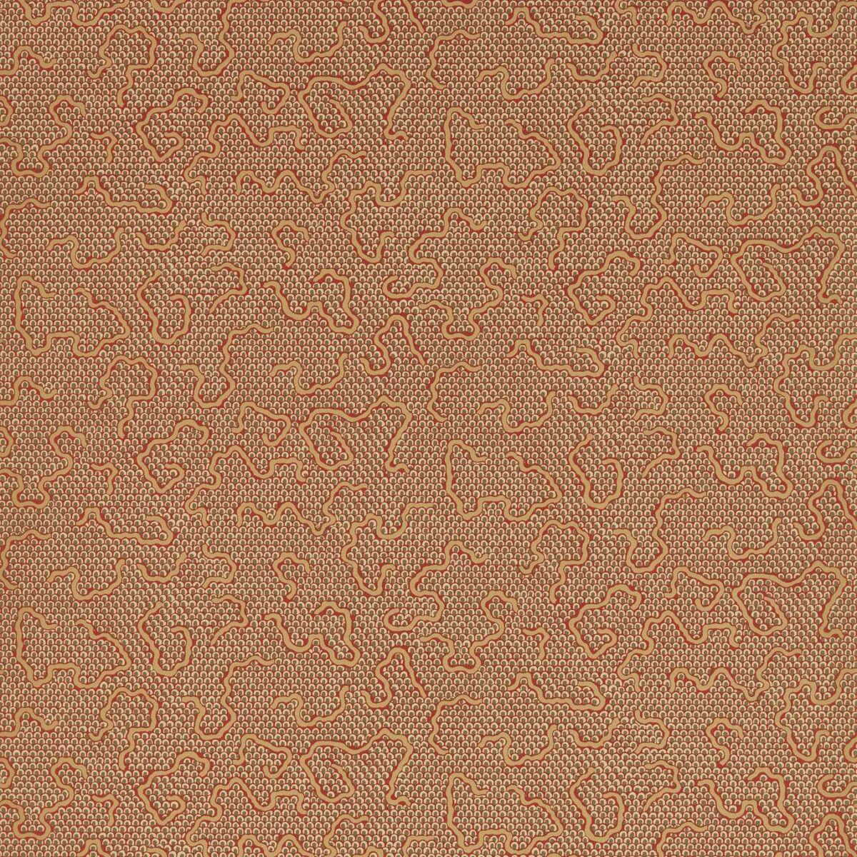 Domino Paper Wallpaper - Russet by orange misc wallpaper from zoffany