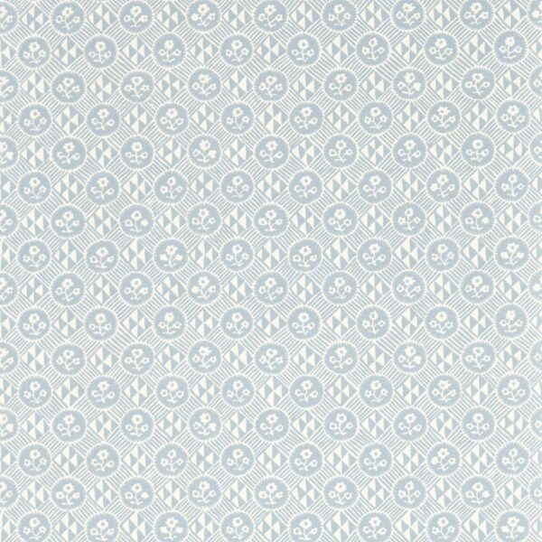 Diamonds & Flowers Wallpaper - Shetland by blue botanical wallpaper from zoffany