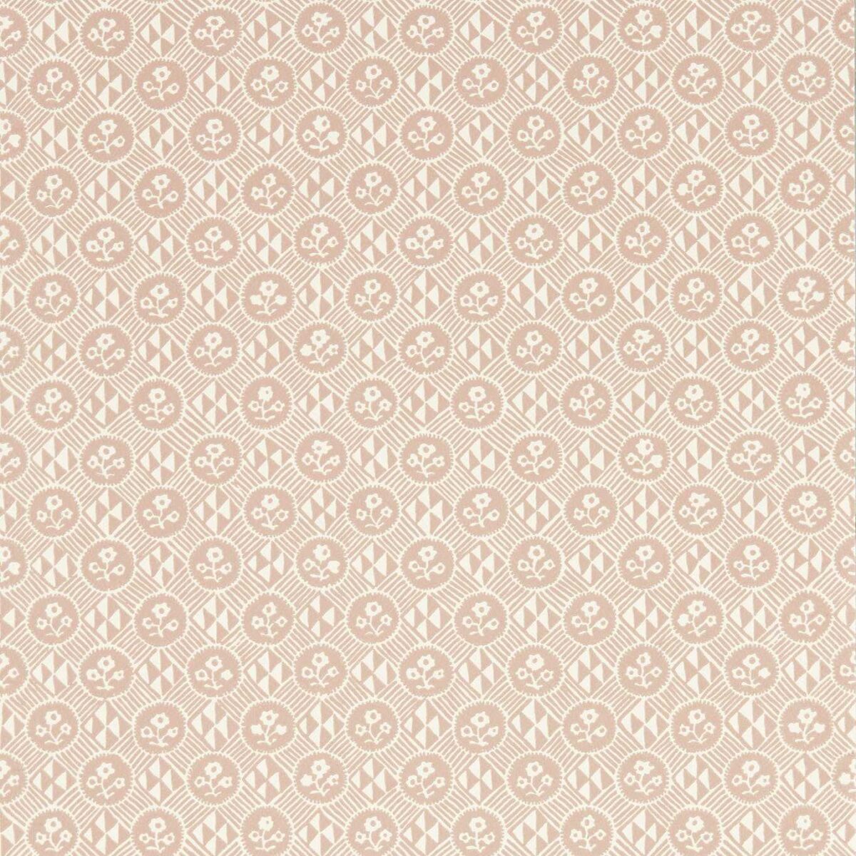 Diamonds & Flowers Wallpaper - Tuscan Pink by pink botanical wallpaper from zoffany