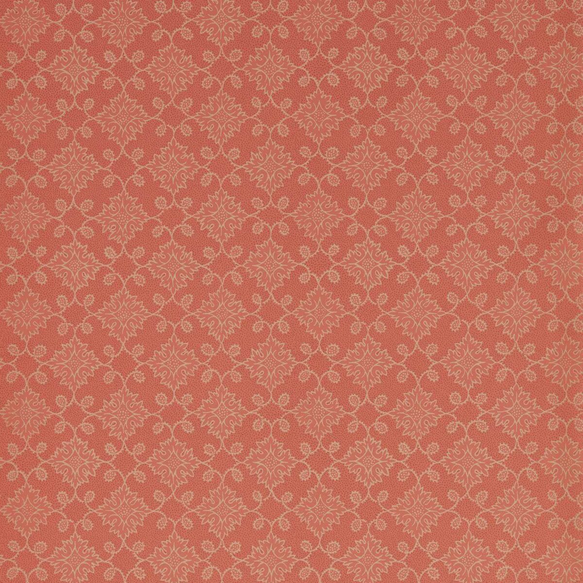 Floral Tracery Wallpaper - Deep Salmon by red botanical wallpaper from zoffany
