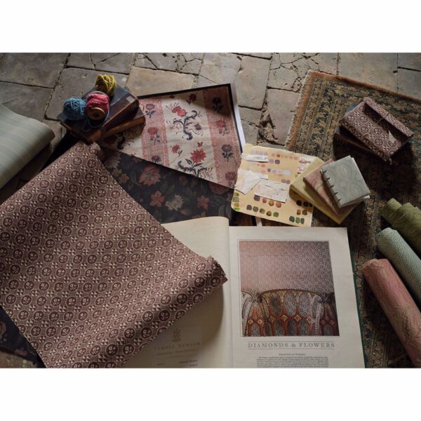 Diamonds & Flowers Wallpaper - Tuscan Pink by Diamonds & Flowers Wallpaper - Tuscan Pink from